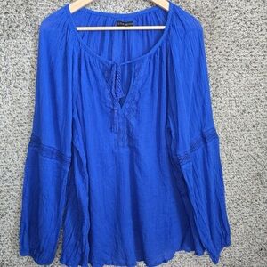 Lane Bryant Blue Blouse